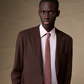 シルクツイルタイ 《ロンド・ドゥ・H》 - ブラック | Hermès